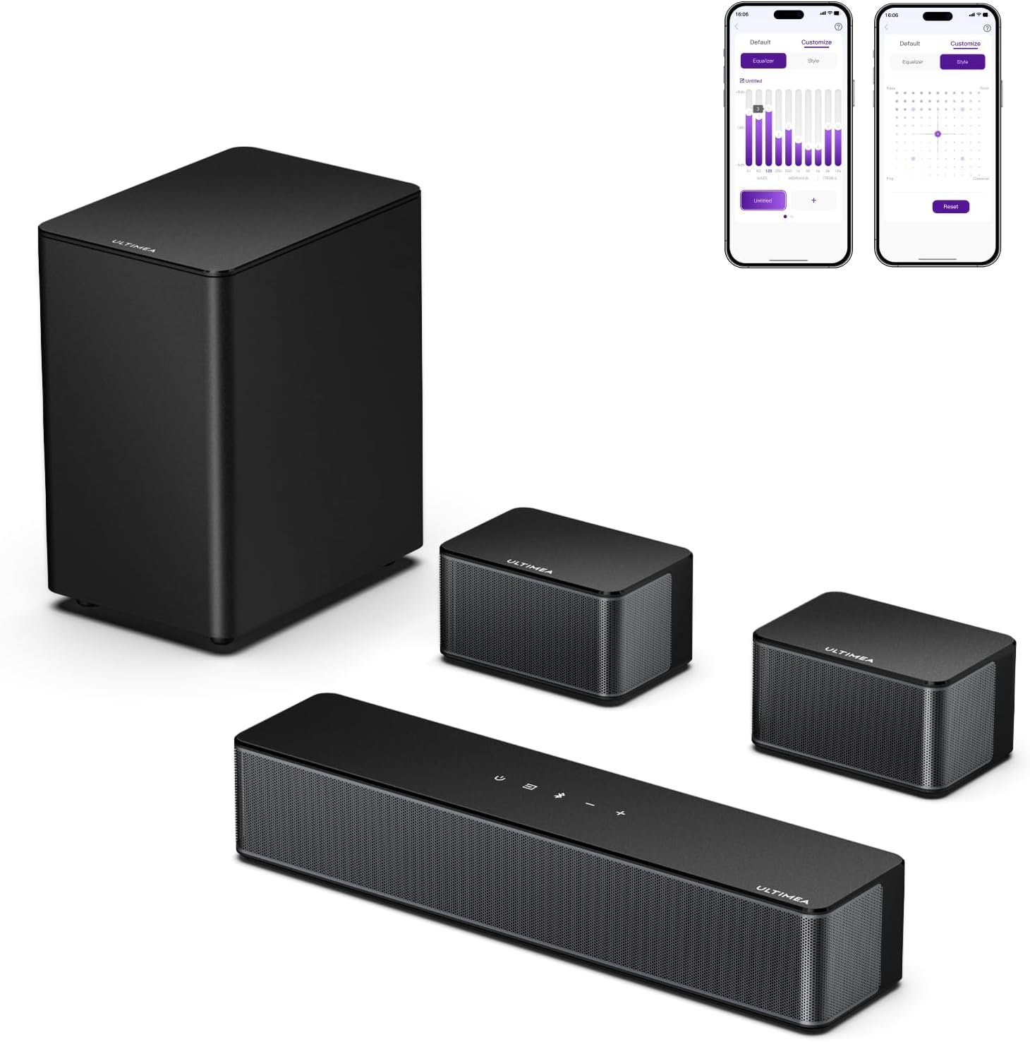 ULTIMEA 5.1 Virtual Surround Sound Bar for Smart TV, Home Theater System