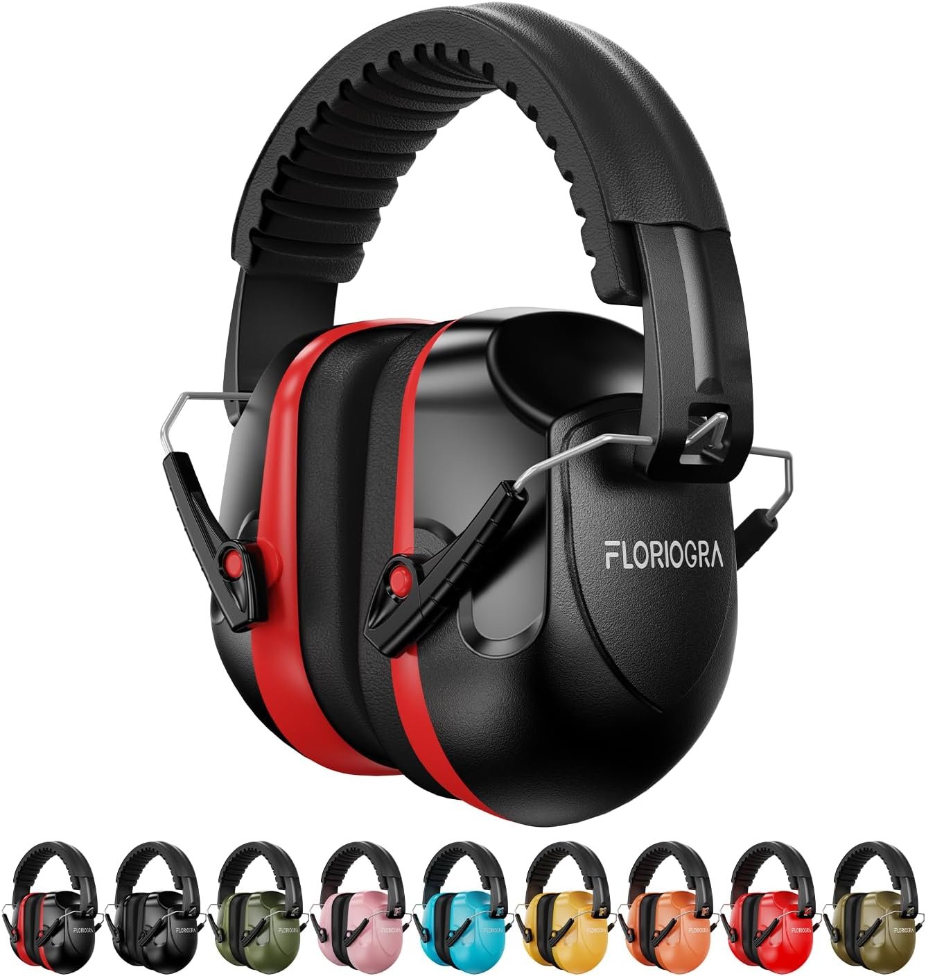 Floriogra Noise Reduction Ear Muffs, NRR 34dB Ear Protection for Adults