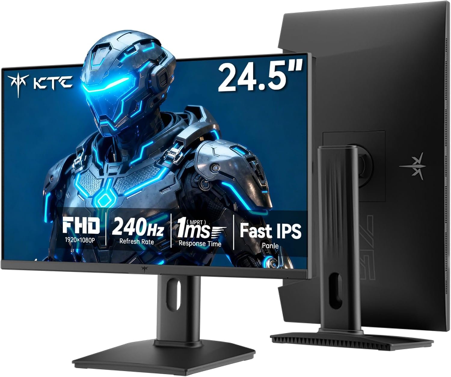 KTC 24.5 Inch 240Hz Gaming Monitor, FHD Computer Monitor Vertical, H25T7-3