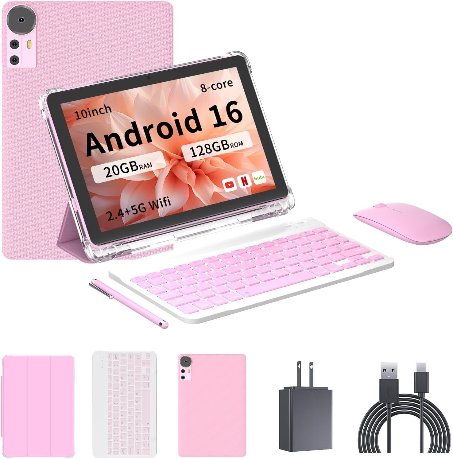 BYANDBY Tablet with Keyboard | Android 16 | Tablet 10 inch | 2 in 1 Tablet