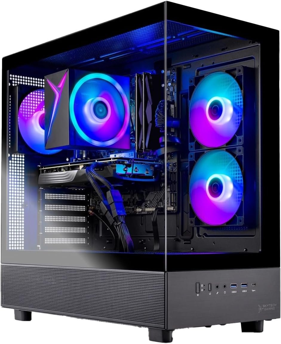 Skytech Gaming Azure 3 Gaming PC, Core i5 14400F, RTX 5060 Ti 8GB