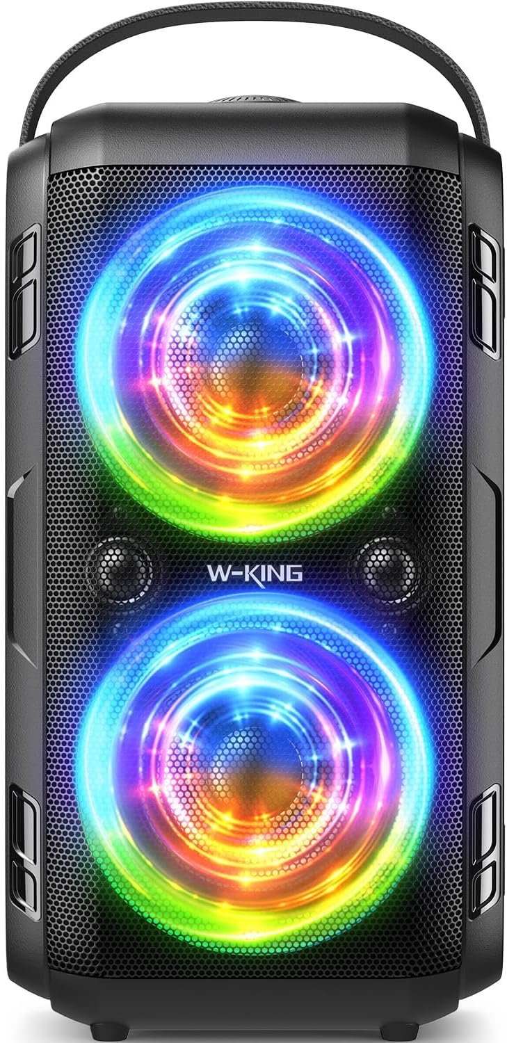 W-KING Party Bluetooth Speaker Boom Box, 180W Max Big Large Speaker