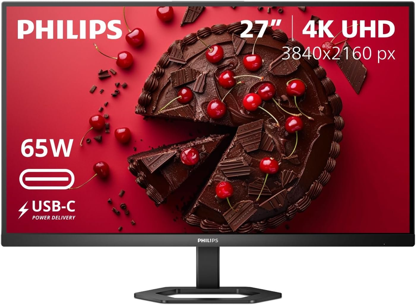 Philips 27″ Computer Monitor 4K UHD IPS USB-C Charging HDR400, 27E1N5900R