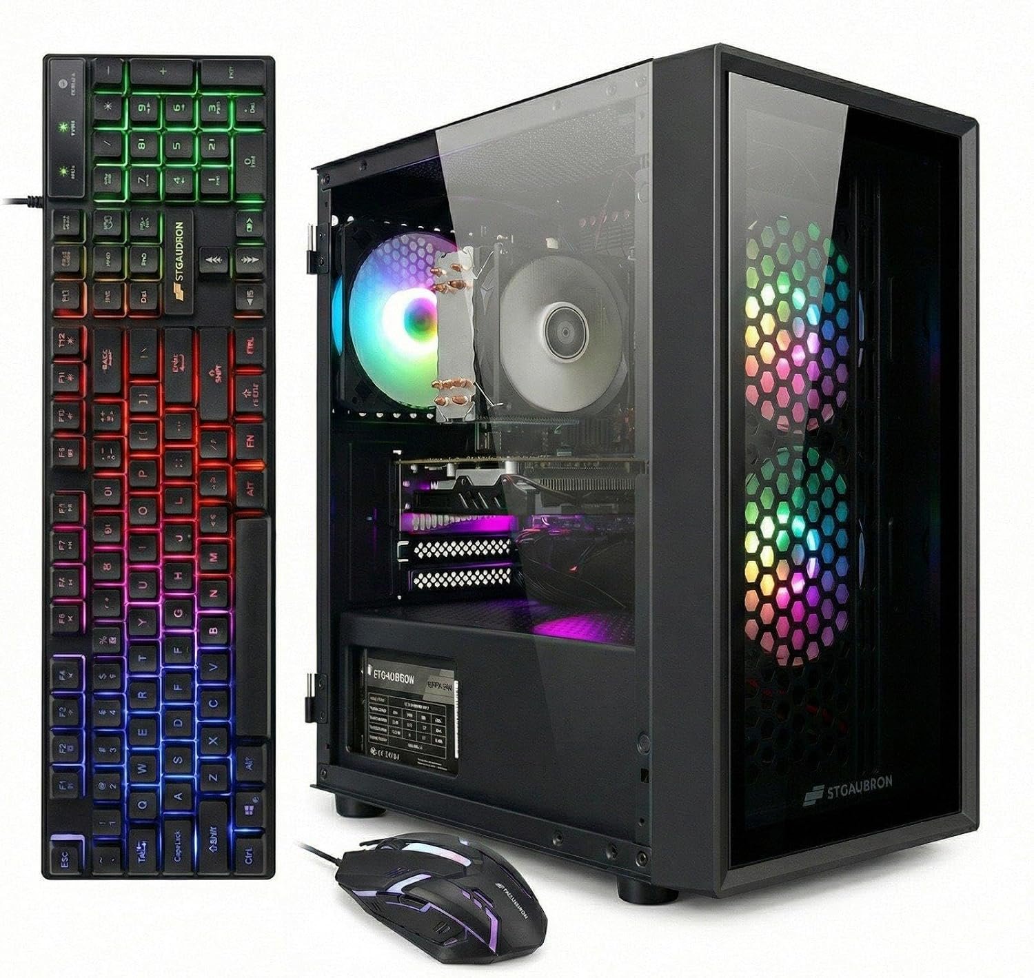 STGAubron Gaming PC Desktop,Core I7,RX 560 4G,32G RAM,512G SSD