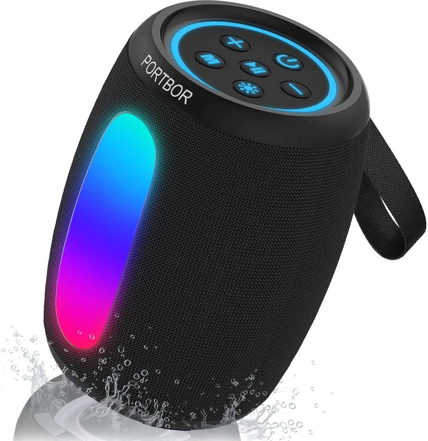 Portable Bluetooth Speaker Wireless, Powerful Stereo Sound, IPX5 Waterproof
