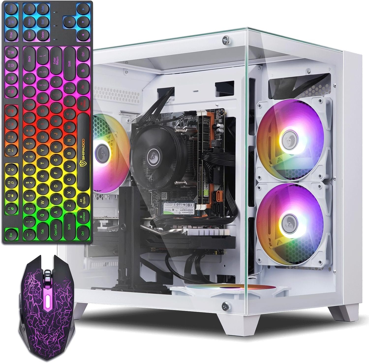 Prebuilt Gaming PC Desktop, Core i7 up to 3.9 GHz, RTX 3050 8G GDDR6