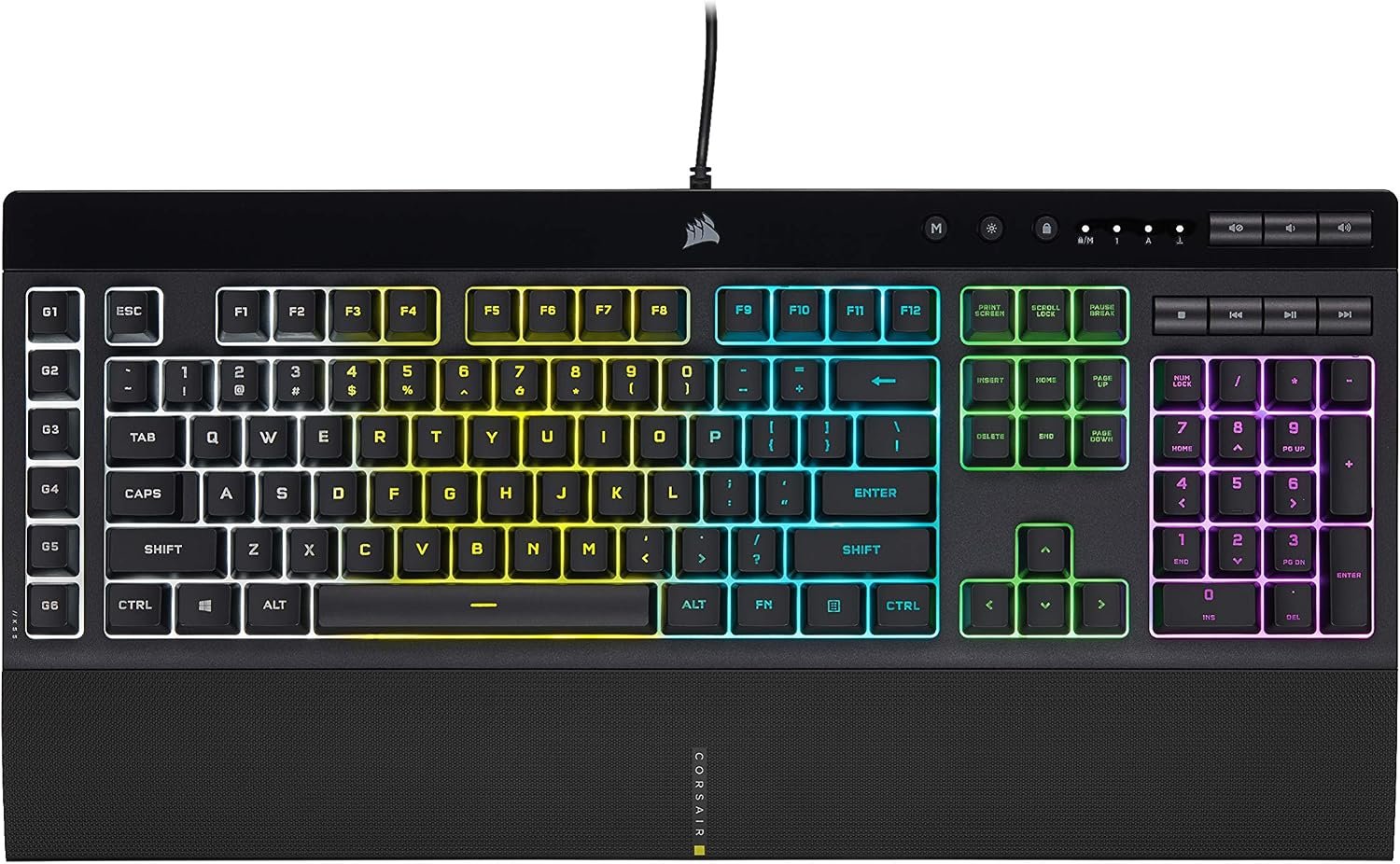 Corsair K55 RGB PRO Membrane Wired Gaming Keyboard – Black