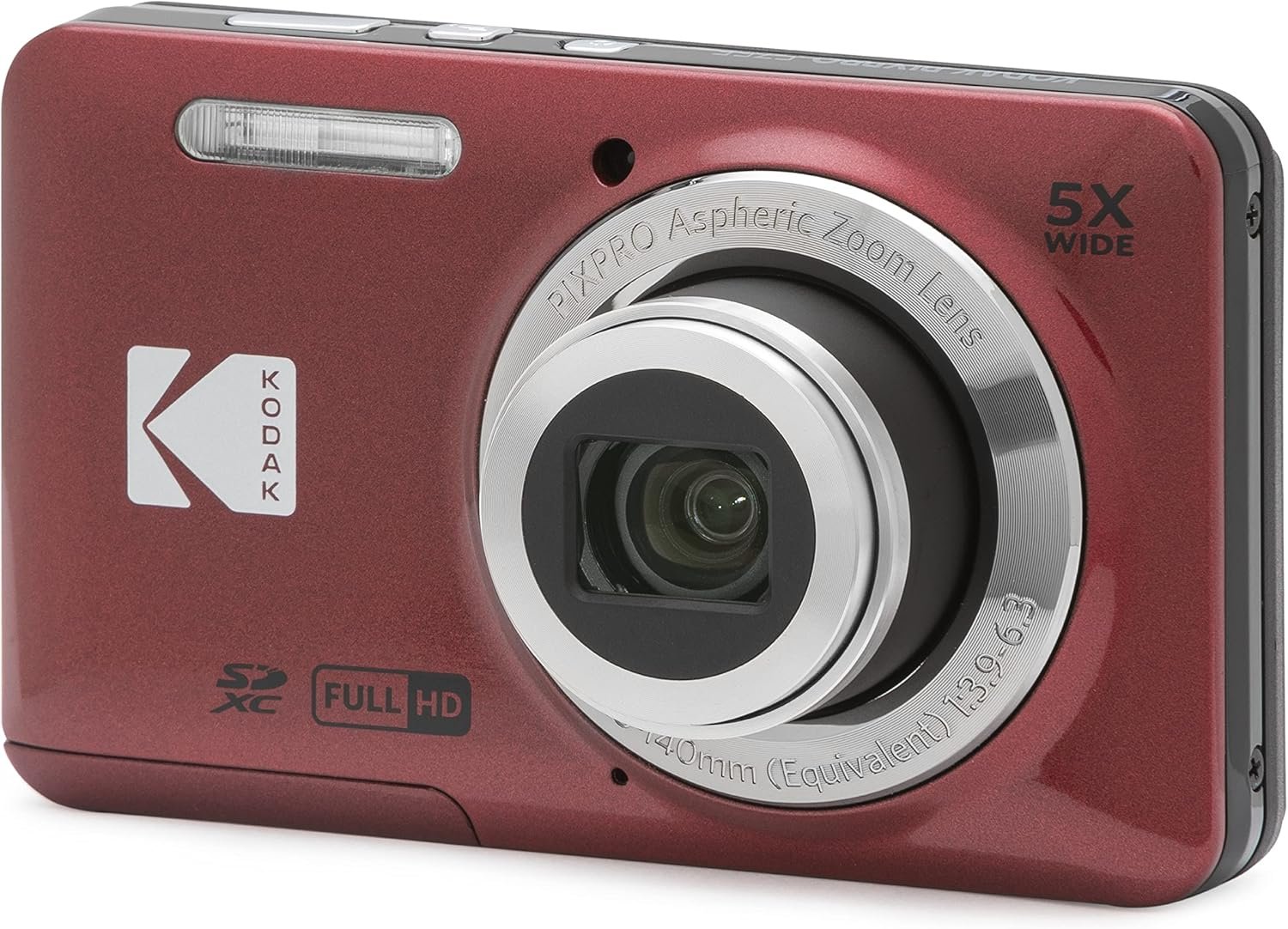 Kodak PIXPRO FZ55-RD 16MP Camera 5X Optical Zoom 28mm Wide Angle 1080p