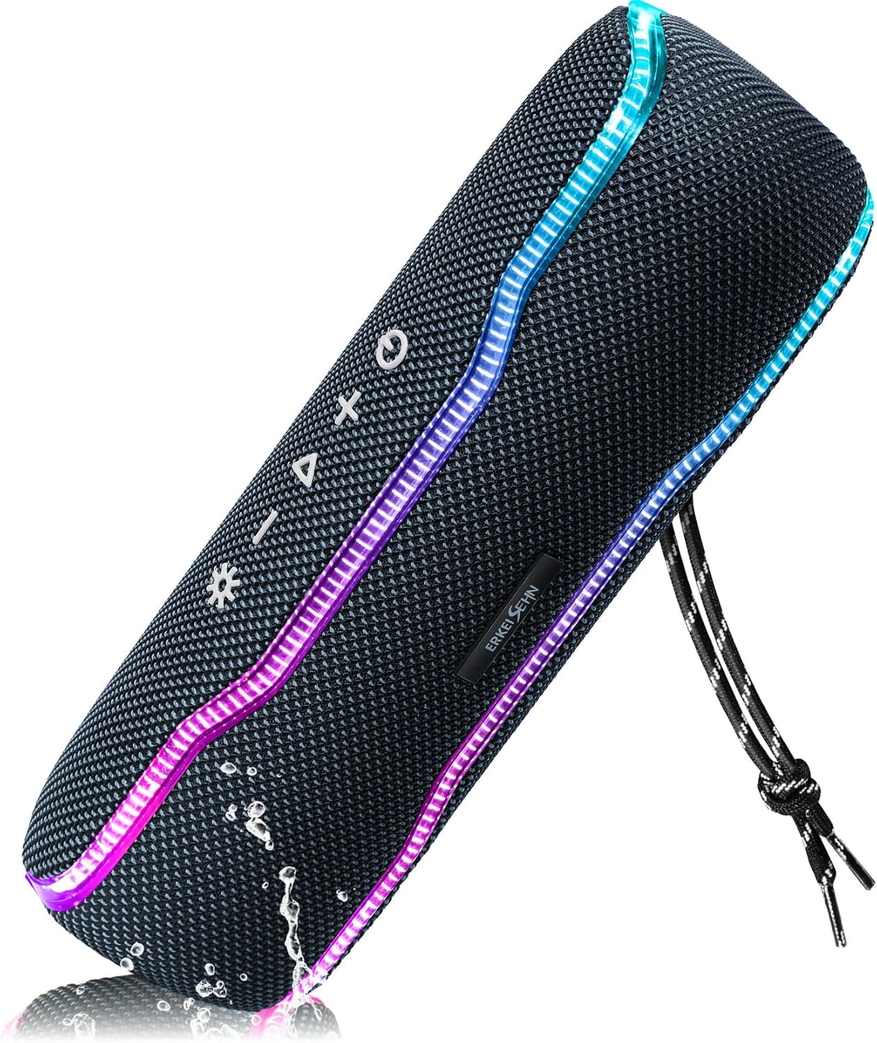 Bluetooth Speaker, IPX7 Waterproof, 50W Peak/25W RMS, Matte Black