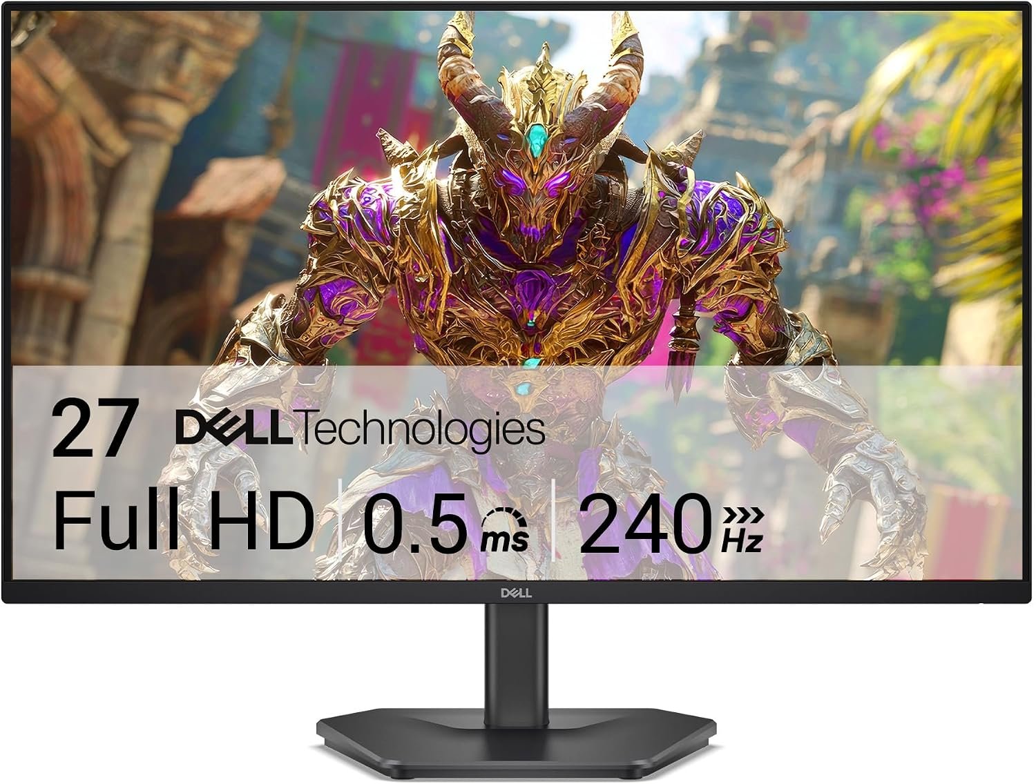 Dell 27 240Hz Gaming Monitor – SE2726HG – 27-inch FHD (1920×1080) Display, in-Plane Switching (IPS) Technology, AMD FreeSync Premium, TÜV 3-Star, 2X HDMI, DisplayPort 1.4, Tilt