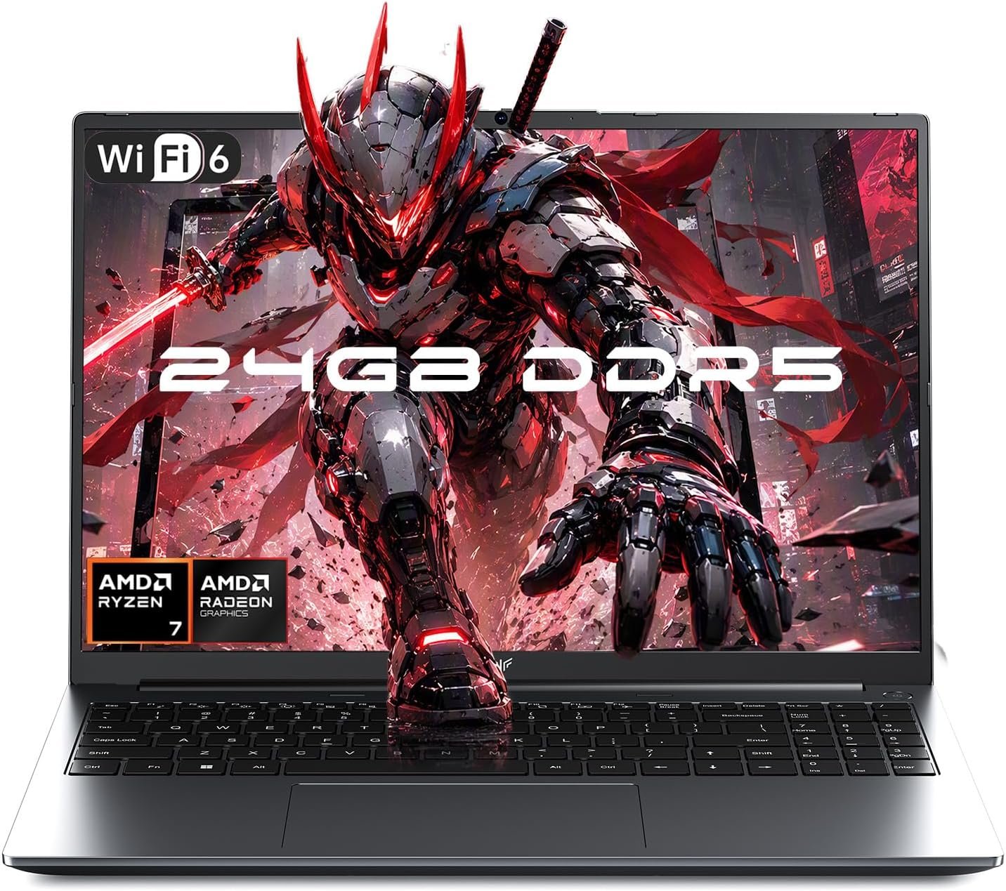 KAIGERR Gaming Laptop, 24GB DDR5 512GB NVMe SSD Laptop Computer with AMD Ryzen 7 H255(8C/16T, Up to 4.9GHz), 16.0 inch Windows 11 Laptop, Radeon RX Vega 8 Graphics,WiFi 6, Backlit KB
