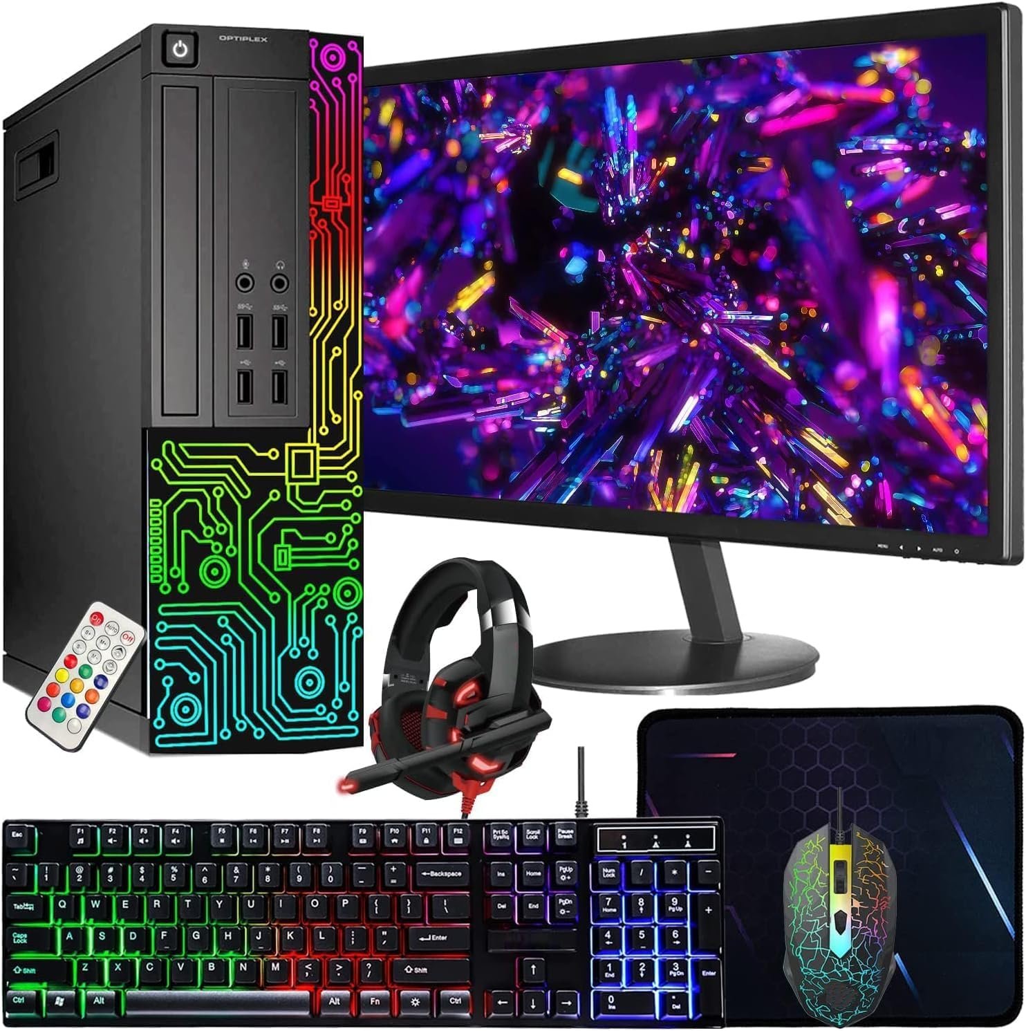 Dell Optiplex PC,Core i5,24” Monitor,16G RAM,512G SSD(Renewed)