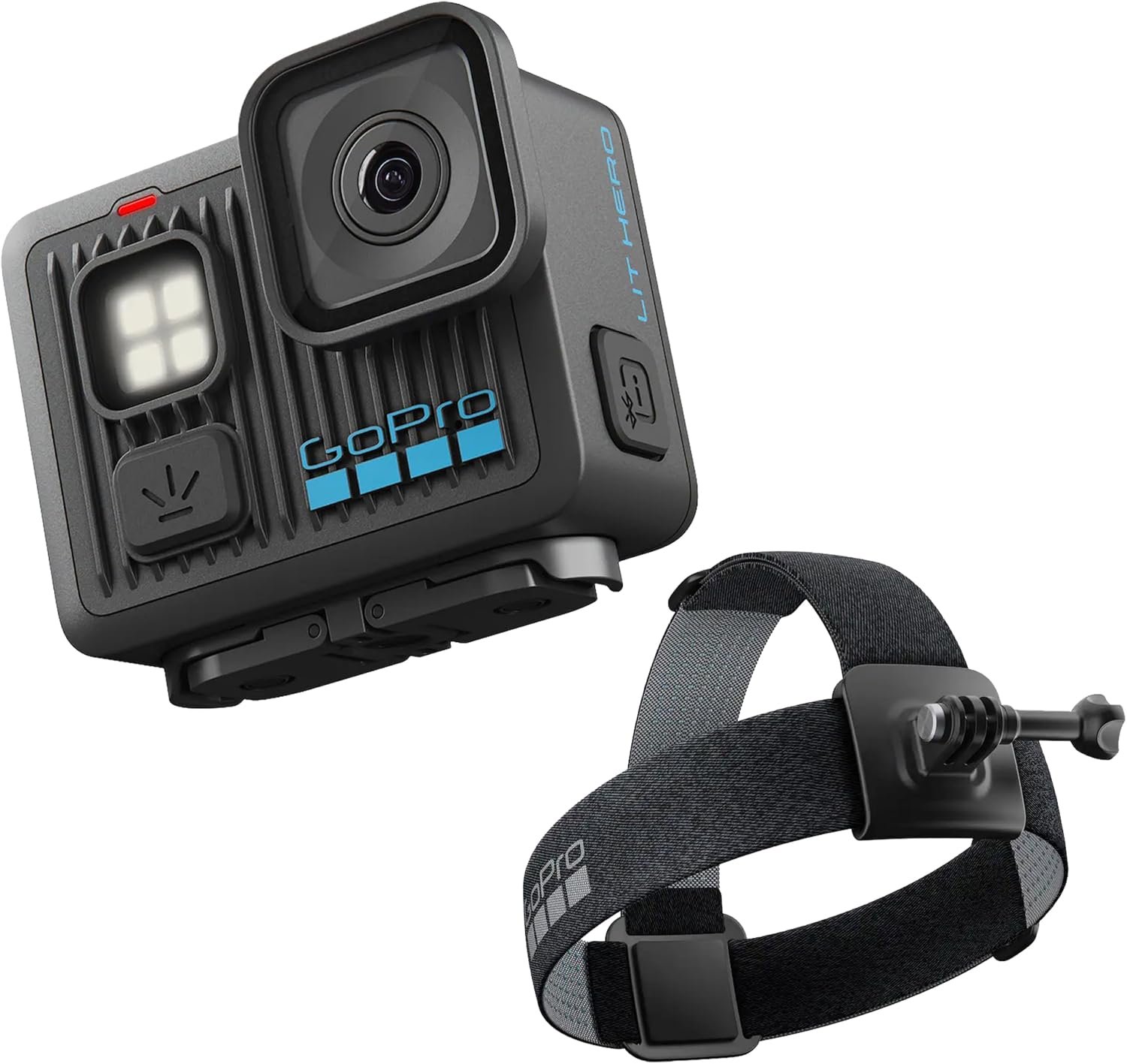 GoPro LIT Hero Bundle Head Strap 2.0 – Lightweight, 4K, Waterproof Action Camera with Touchscreen — Edit Quik App