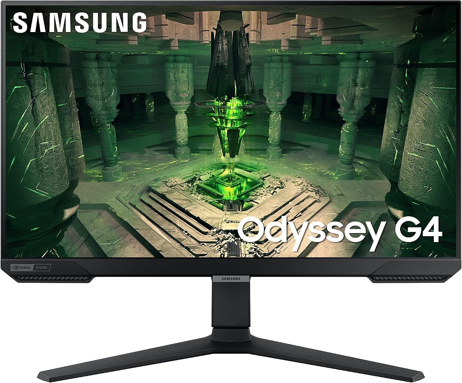 SAMSUNG 25″ Odyssey G4 Series FHD Gaming Monitor, IPS, 240Hz, 1ms, G-Sync Compatible, AMD FreeSync Premium, HDR10, Ultrawide Game View, DisplayPort, HDMI, Fully Adjustable Stand, LS25BG402ENXGO