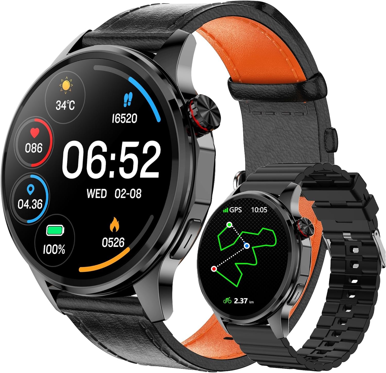 Smart Watch for Men with GPS, 1.46″AI Smartwatch, BT Call/Text Reply