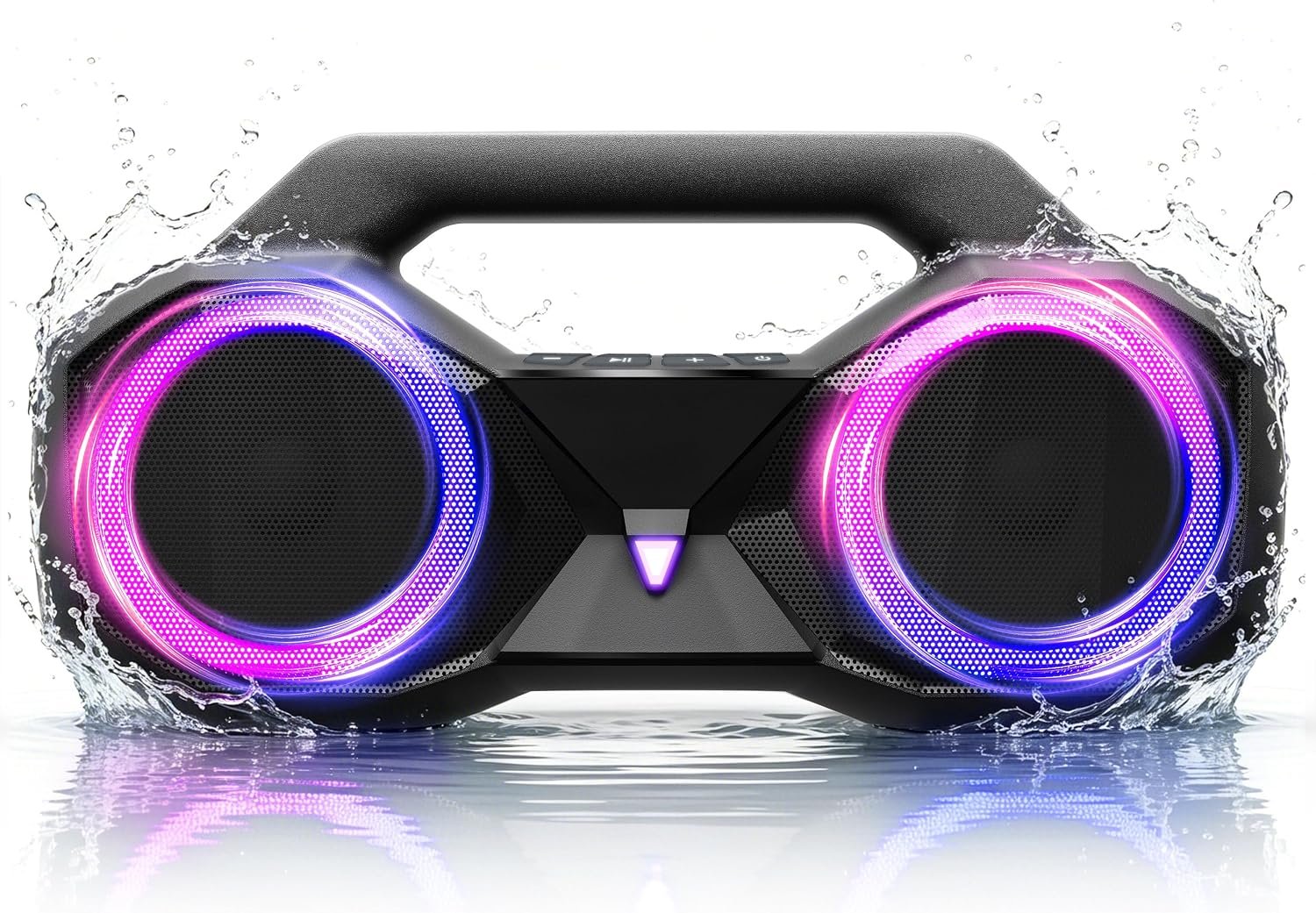 OZJ Outdoor Bluetooth Speaker: 80W Peak Powerful Loud Bass Sound, Wireless
